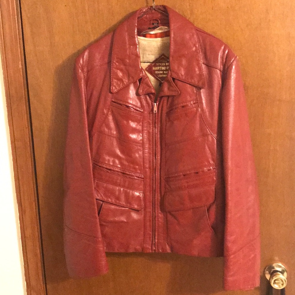 Red Genuine Napa Leather Jacket